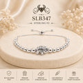 SLB347 92.5 sterling silver ladies chain bracelet portrait