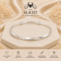 SLB357 sterling silver ladies kada bracelet portrait view