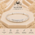 SLB358 sterling silver ladies kada bracelet portrait view