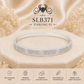 SLB371 sterling silver ladies kada bracelet portrait view