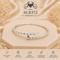 SLB372 sterling silver ladies kada bracelet portrait view
