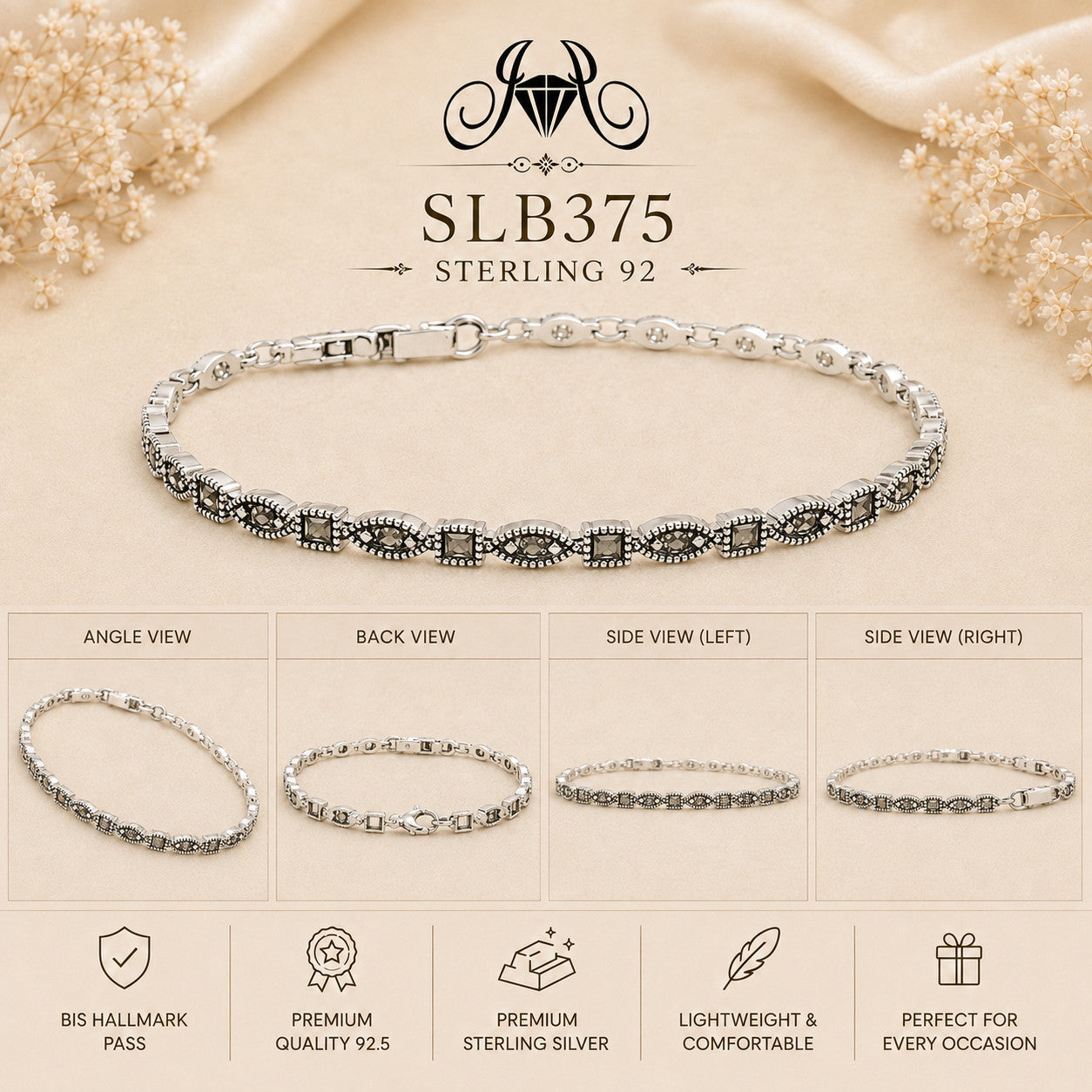 SLB375 bracelet Collage view