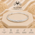 SLB380 sterling silver ladies kada bracelet portrait view