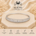SLB391 sterling silver ladies kada bracelet portrait view