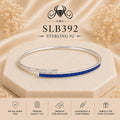 SLB392 sterling silver ladies kada bracelet portrait view