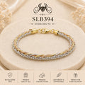 SLB394 92.5 sterling silver ladies chain bracelet portrait