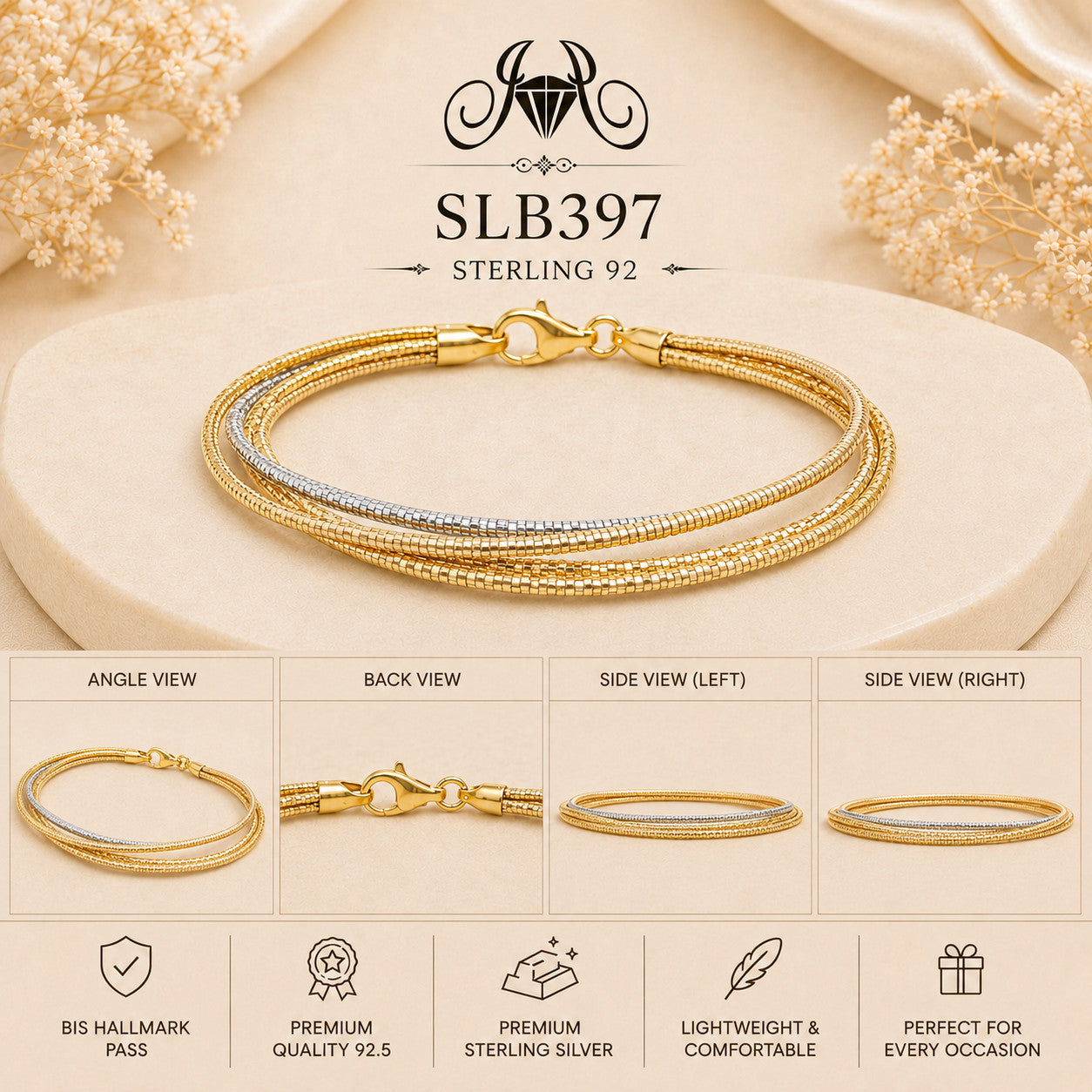 SLB397 bracelet Collage view