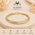 SLB397 92.5 sterling silver ladies chain bracelet portrait