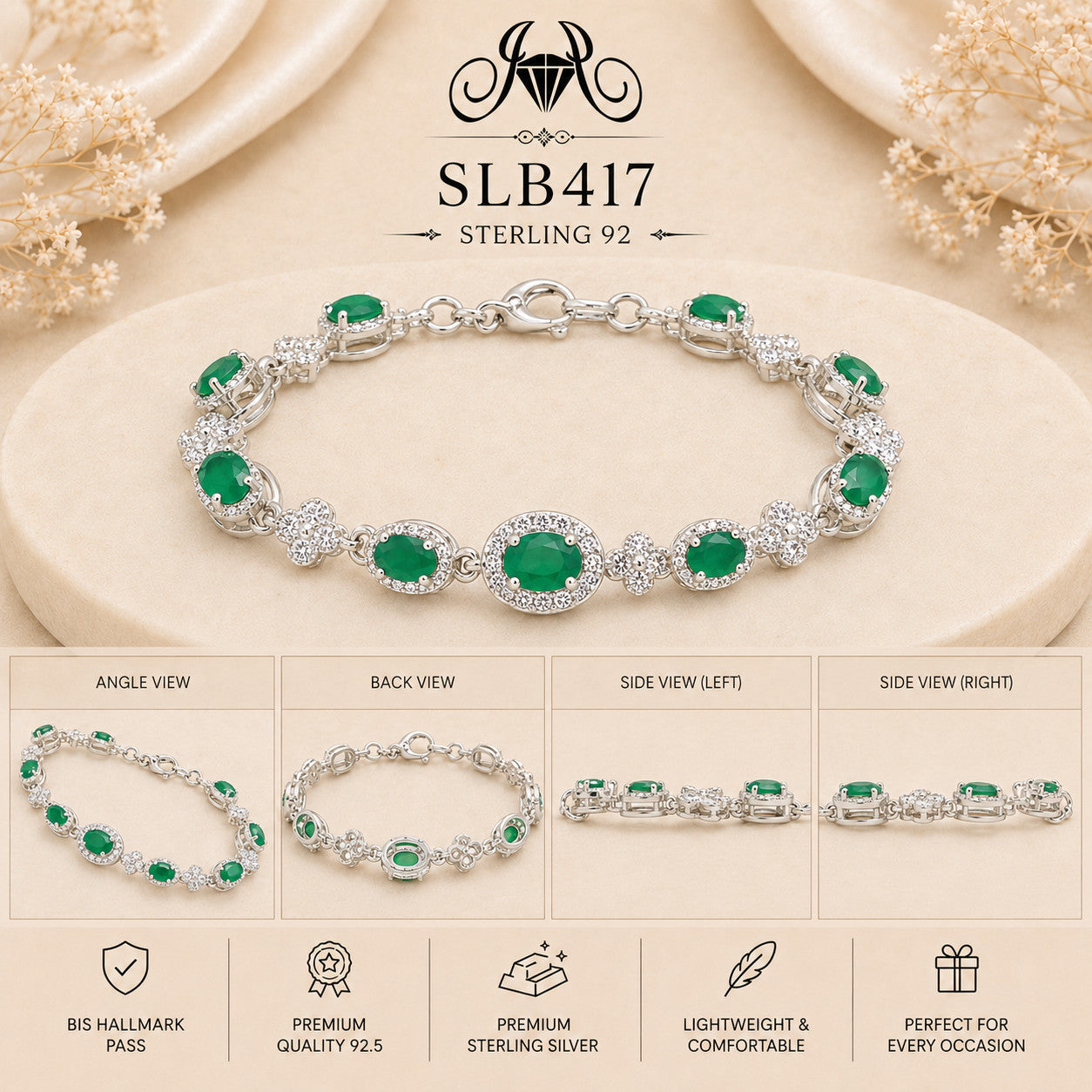 SLB417 bracelet Collage view