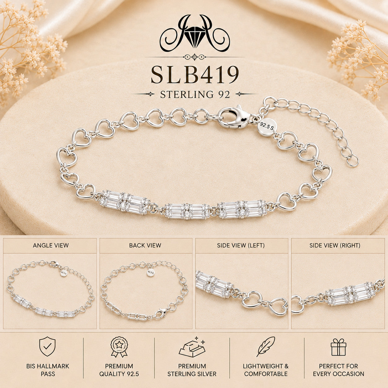 SLB419 bracelet Collage view