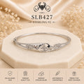 SLB427 sterling silver ladies kada bracelet portrait view