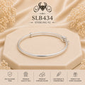 SLB434 sterling silver ladies kada bracelet portrait view