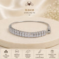 SLB438 92.5 sterling silver ladies chain bracelet portrait