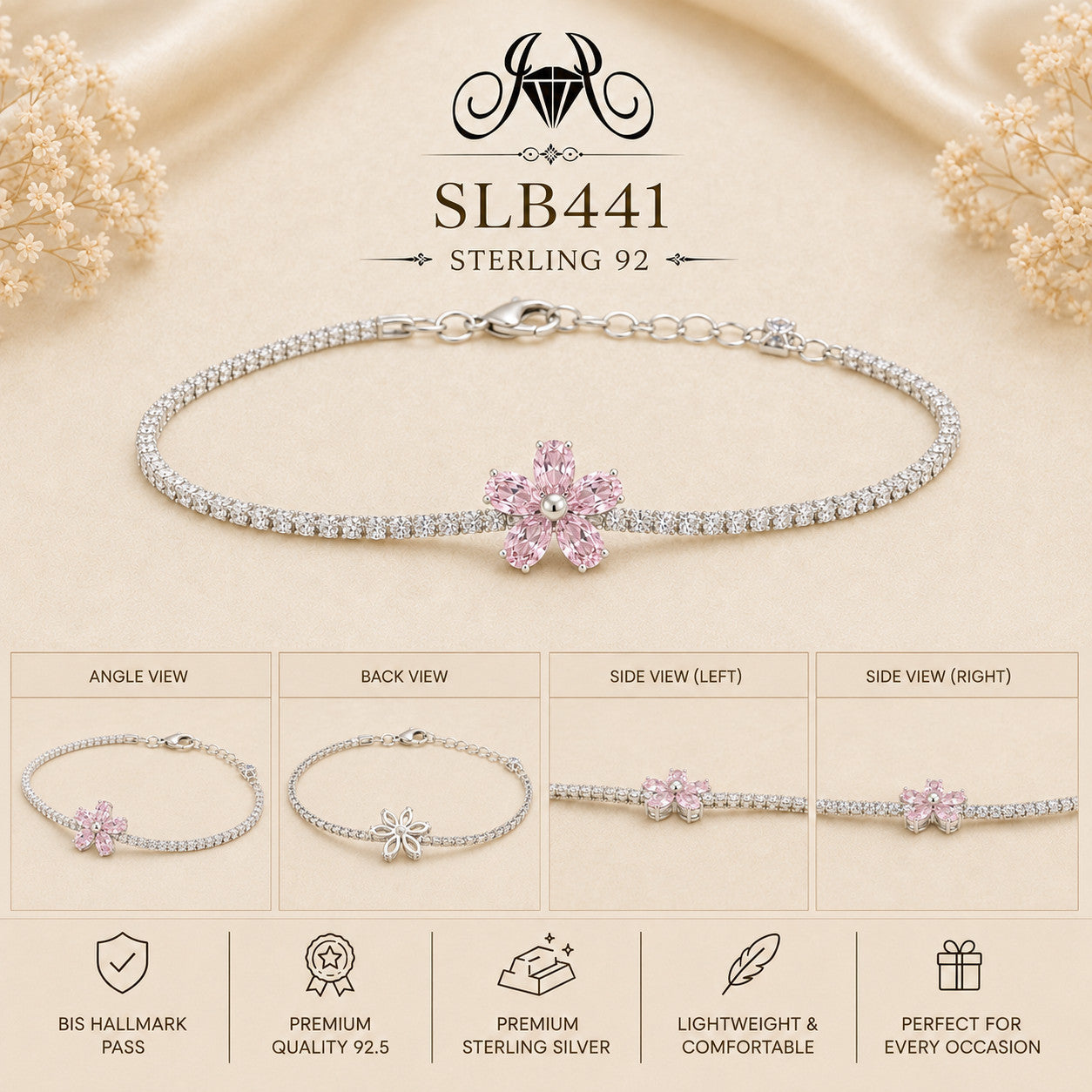 SLB441 bracelet Collage view