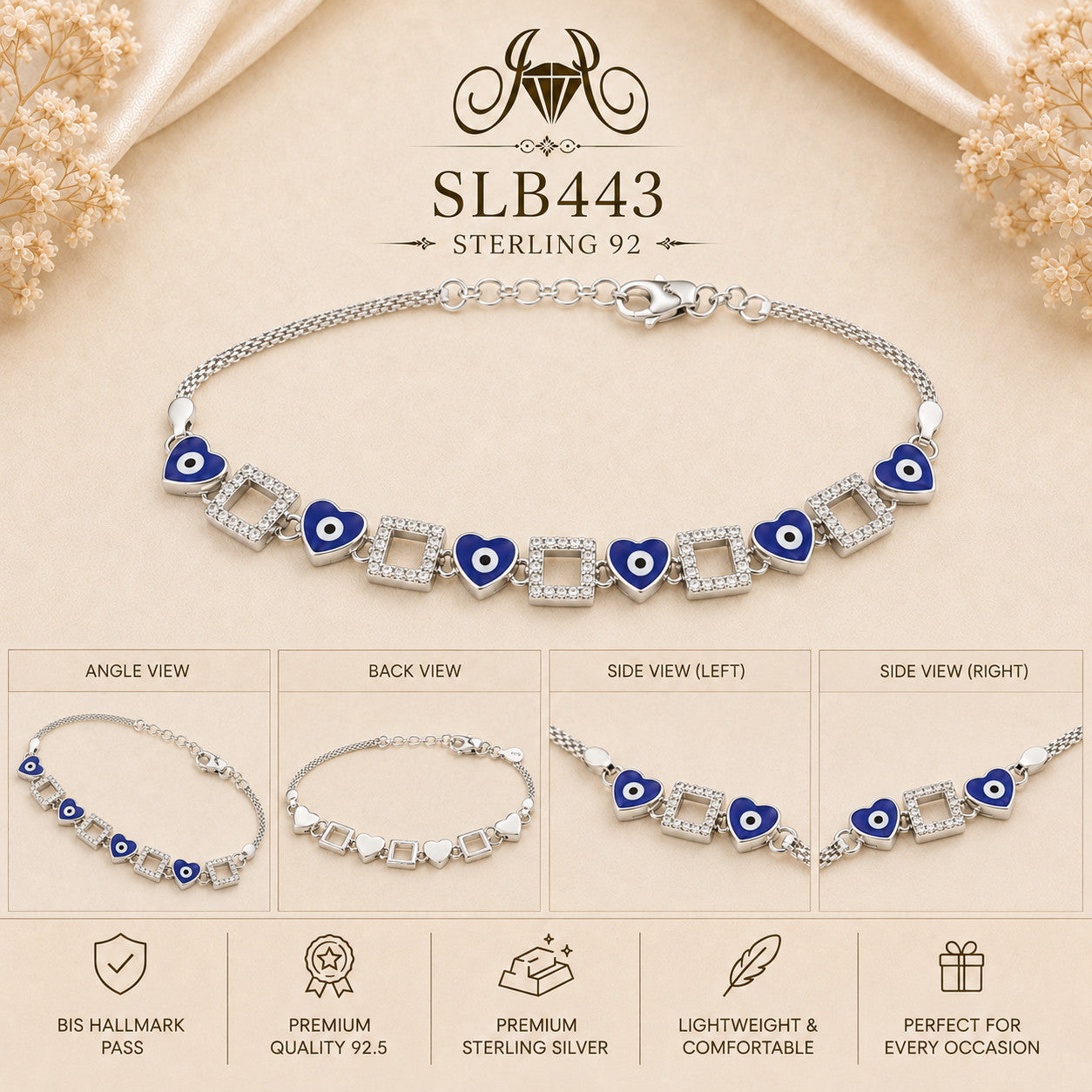 SLB443 bracelet Collage view