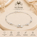 SLB446 92.5 sterling silver ladies chain bracelet portrait