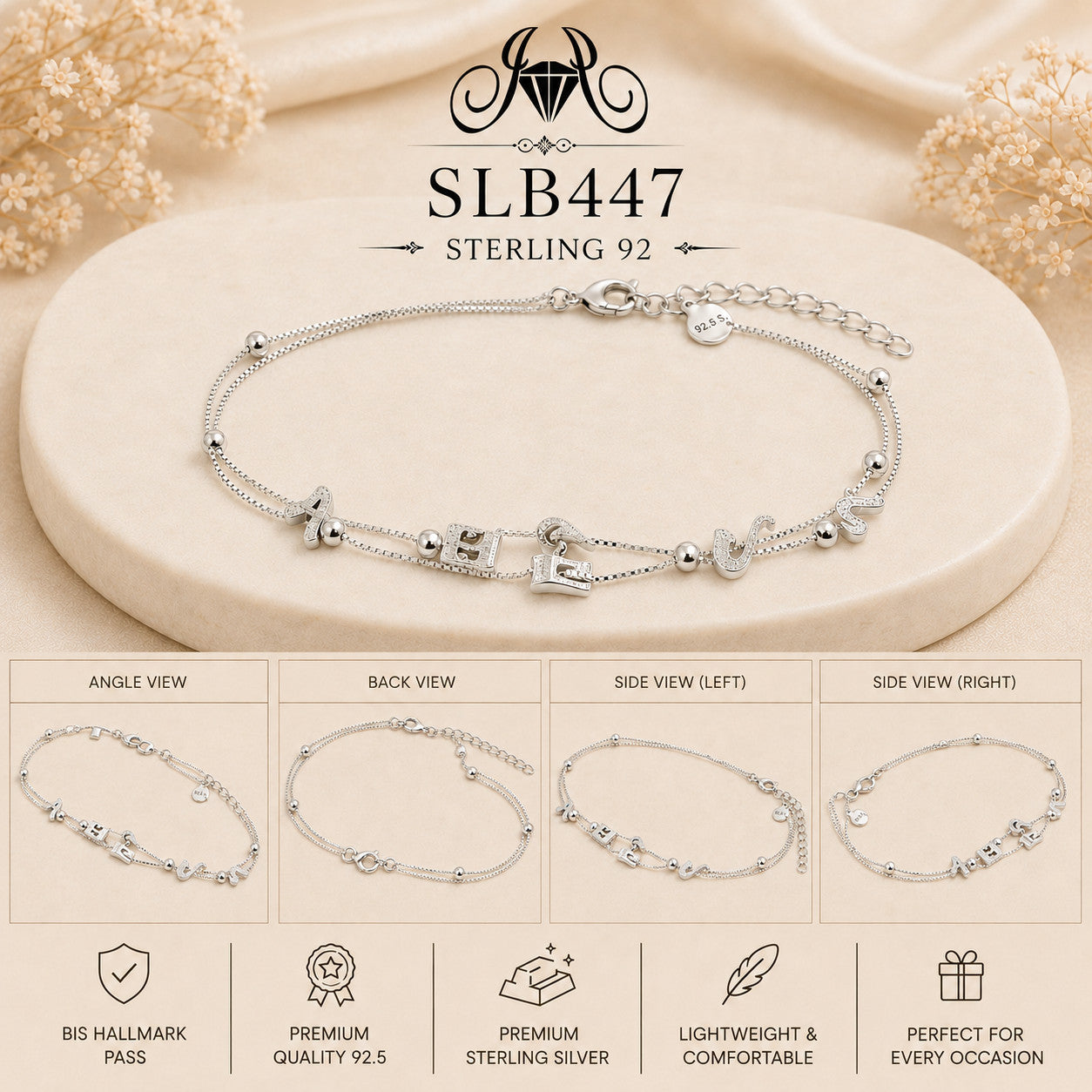 SLB447 bracelet Collage view