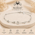 SLB447 92.5 sterling silver ladies chain bracelet portrait