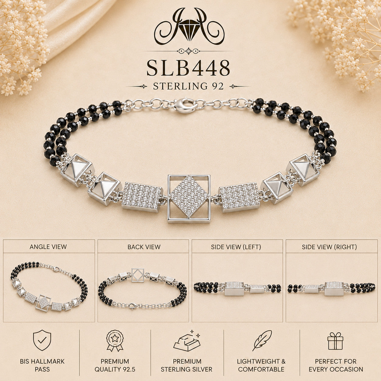 SLB448 bracelet Collage view