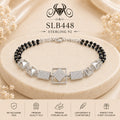 SLB448 92.5 sterling silver ladies chain bracelet portrait
