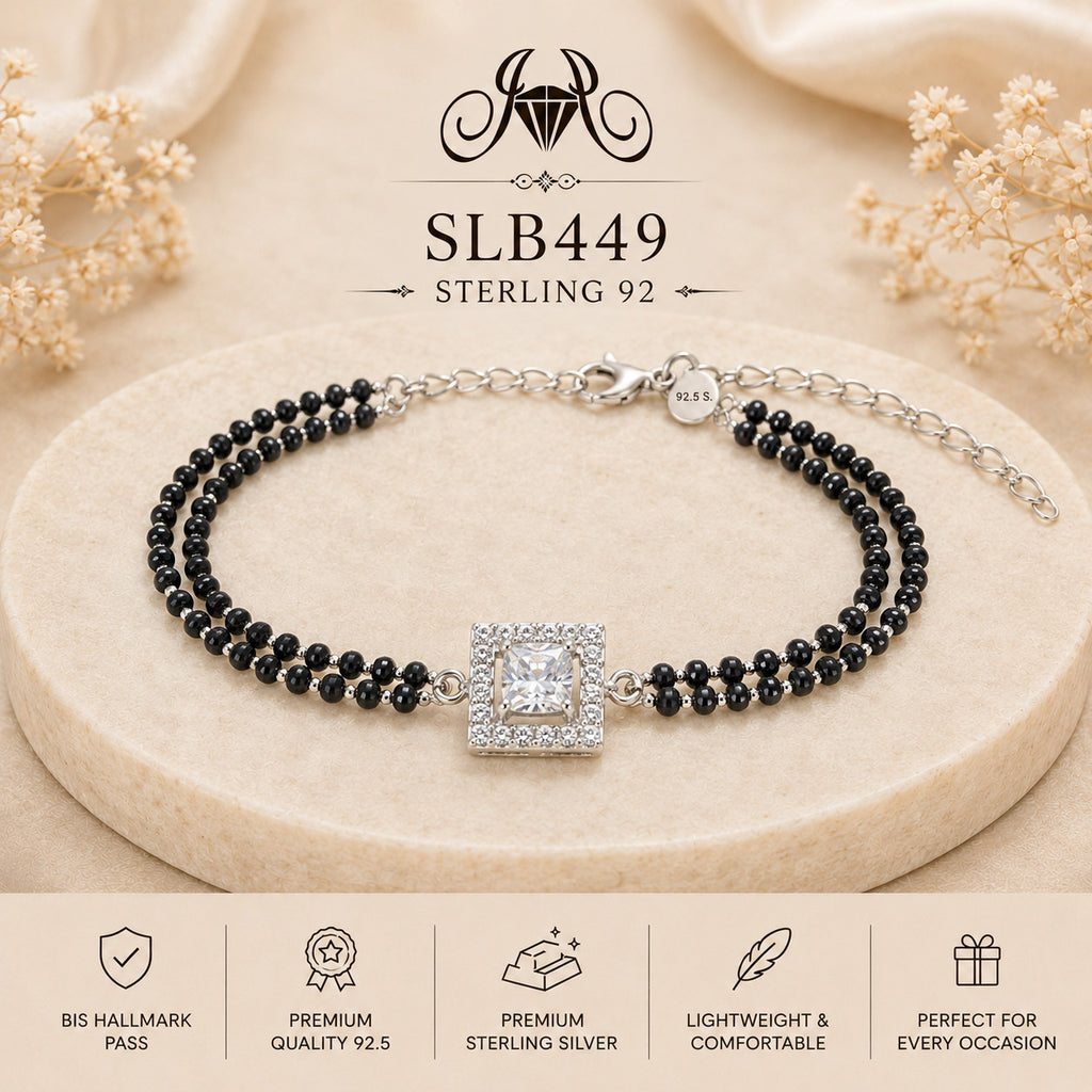 SLB449 92.5 sterling silver ladies chain bracelet portrait
