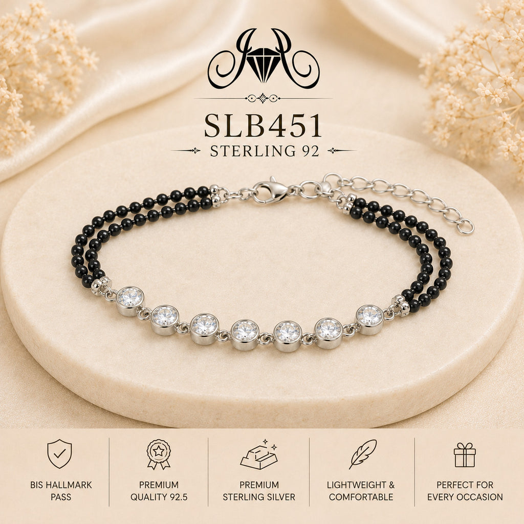 SLB451 92.5 sterling silver ladies chain bracelet portrait