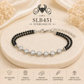 SLB451 92.5 sterling silver ladies chain bracelet portrait