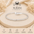 SLB454 sterling silver ladies kada bracelet portrait view