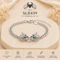 SLB459 92.5 sterling silver ladies chain bracelet portrait
