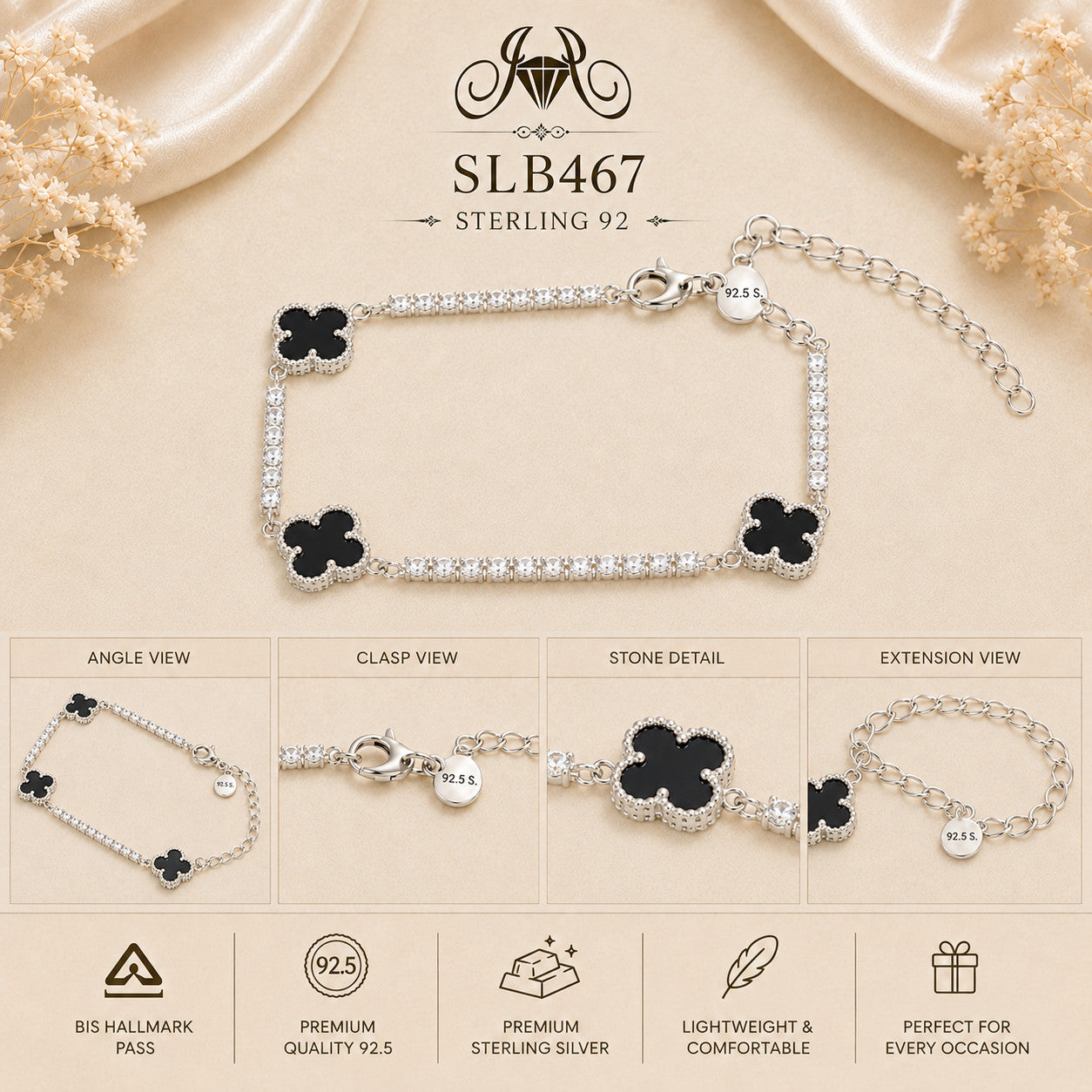 SLB467 bracelet Collage view
