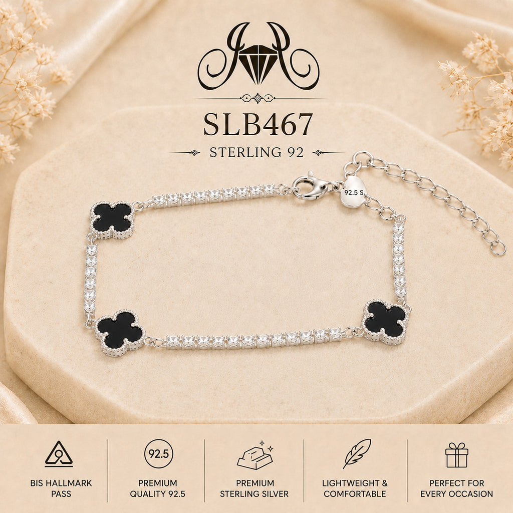 SLB467 92.5 sterling silver ladies chain bracelet portrait