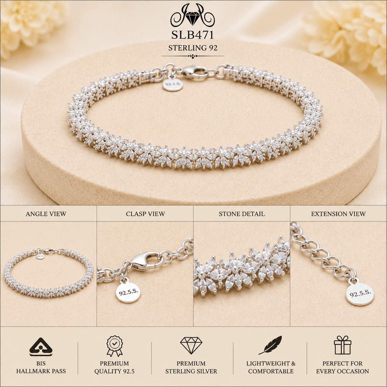 SLB471 bracelet Collage view
