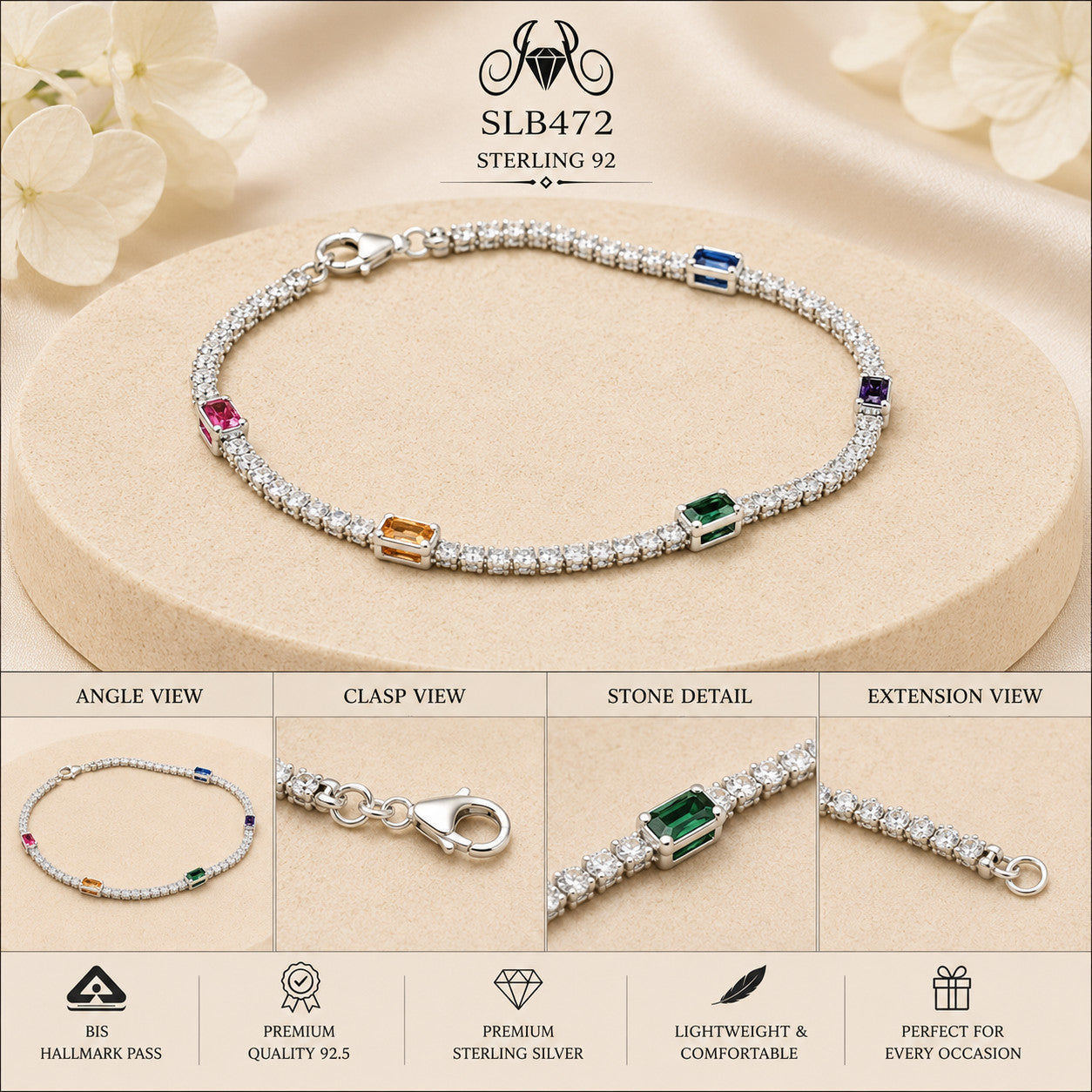 SLB472 bracelet Collage view