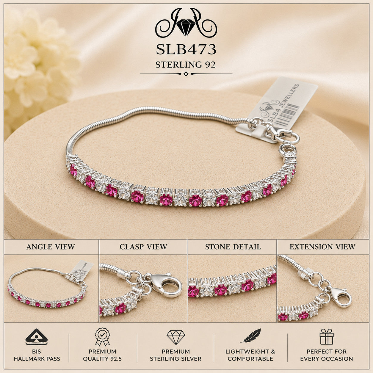 SLB473 bracelet Collage view