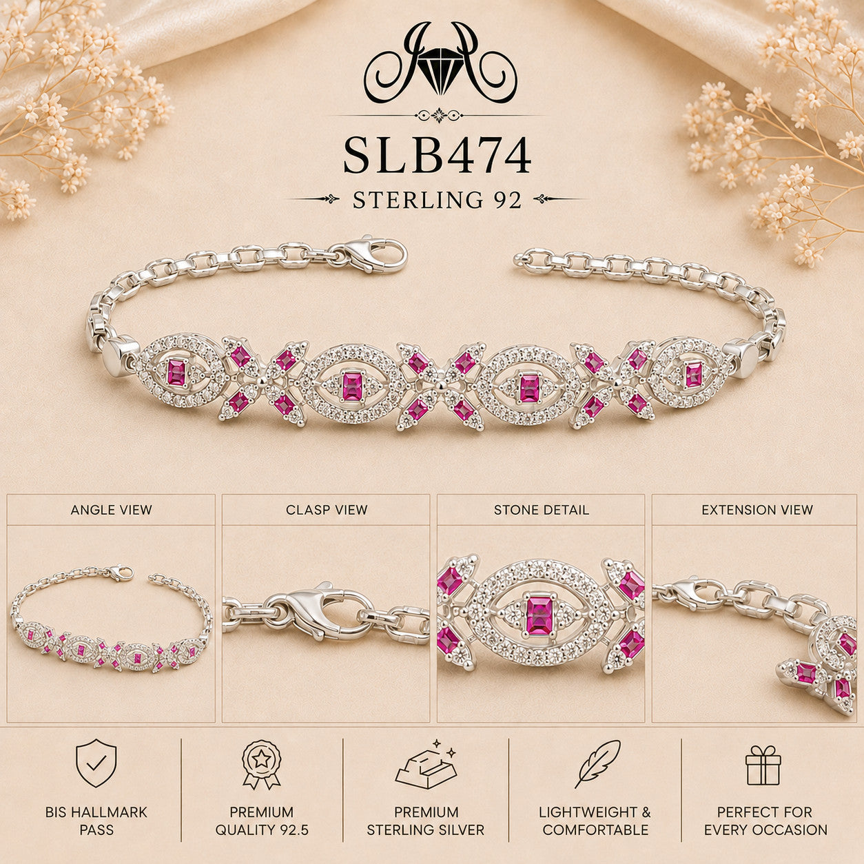 SLB474 bracelet Collage view