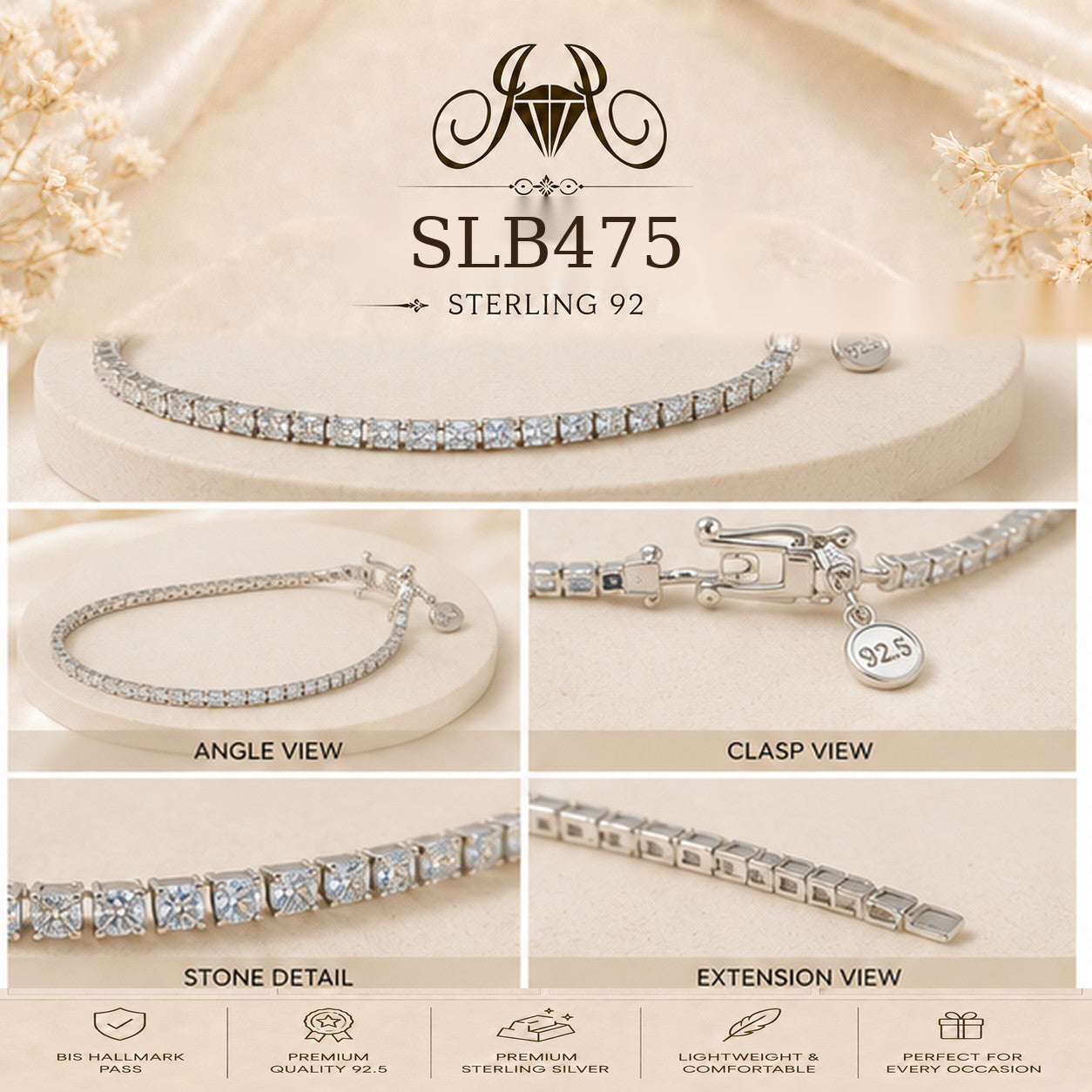 SLB475 bracelet Collage view