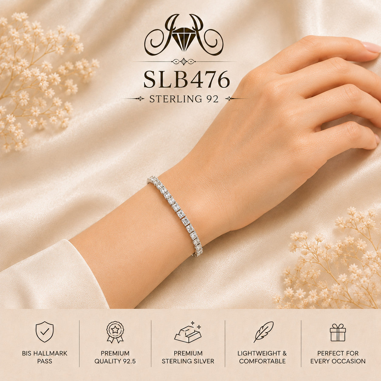 SLB476 bracelet wearing view