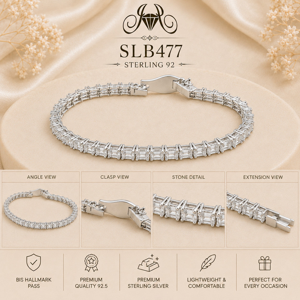SLB477 bracelet Collage view