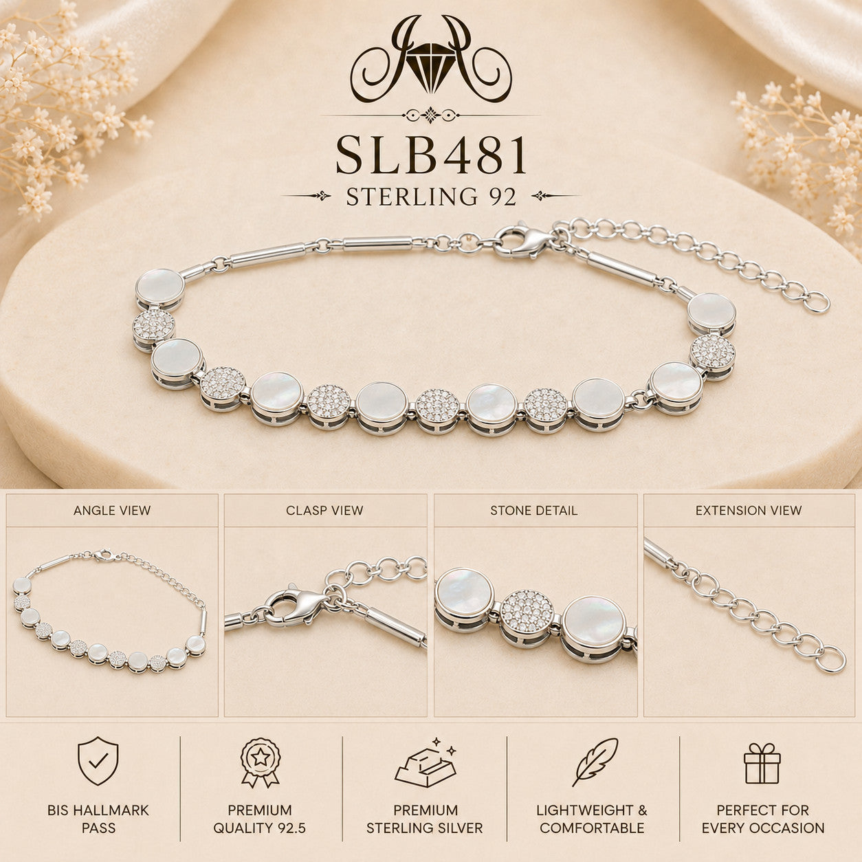 SLB481 bracelet Collage view