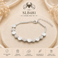 SLB481 92.5 sterling silver ladies chain bracelet portrait