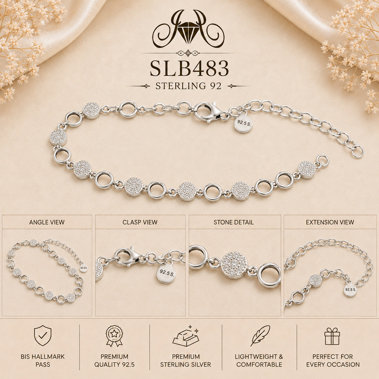 SLB483 bracelet Collage view