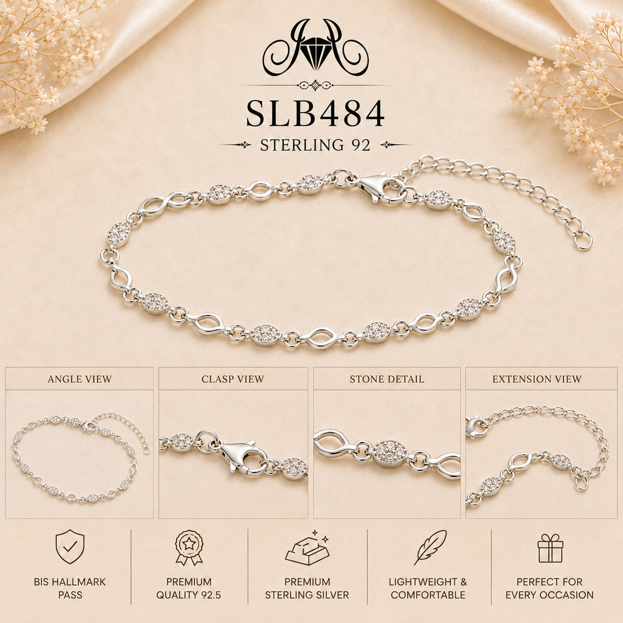 SLB484 bracelet Collage view
