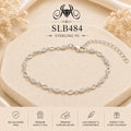 SLB484 92.5 sterling silver ladies chain bracelet portrait