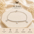 SLB485 92.5 sterling silver ladies chain bracelet portrait
