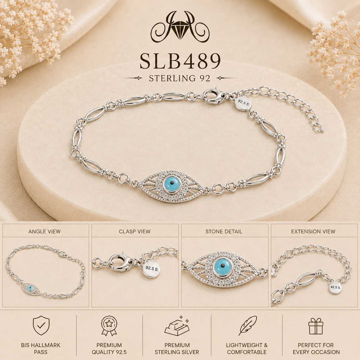 SLB489 bracelet Collage view