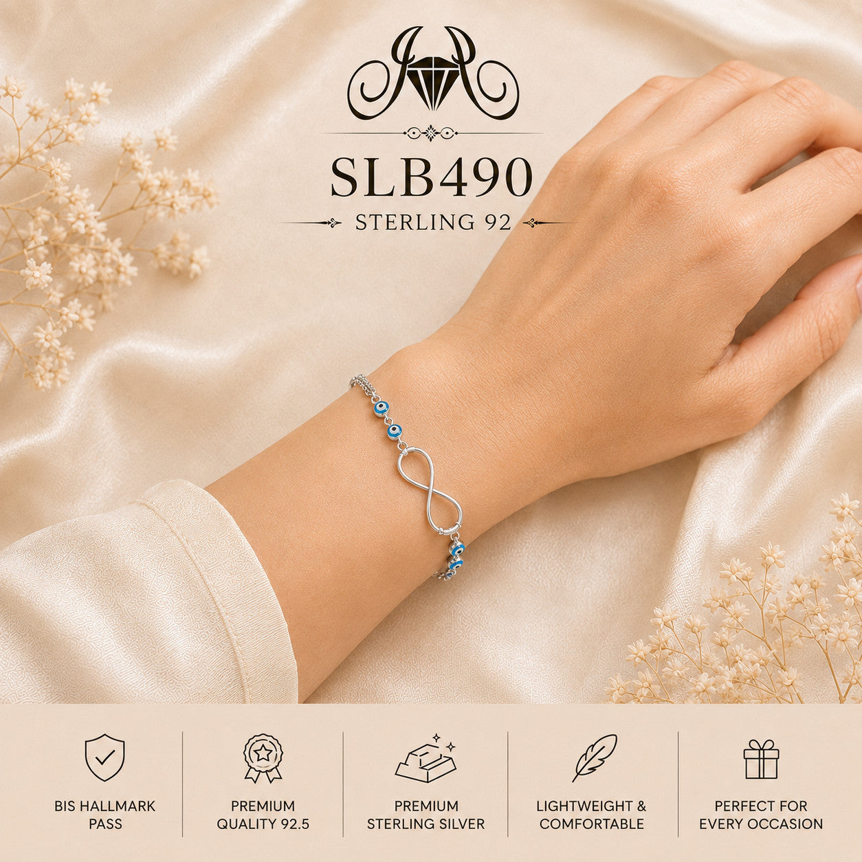 SLB490 bracelet wearing view