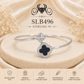 SLB496 sterling silver ladies kada bracelet portrait view