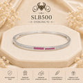 SLB500 sterling silver ladies kada bracelet portrait view