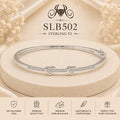 SLB502 sterling silver ladies kada bracelet portrait view