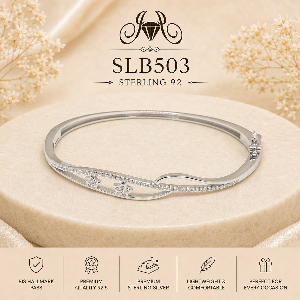 SLB503 sterling silver kada portrait